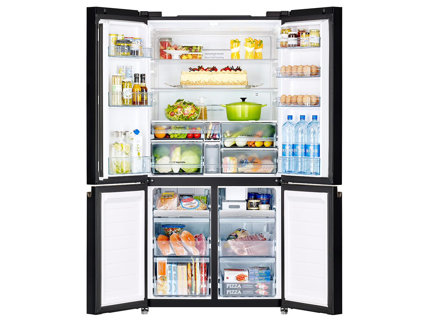 Tủ Lạnh thiết kế multi nhiều ngăn chứa, lưu trữ thực phẩm rộng rãi