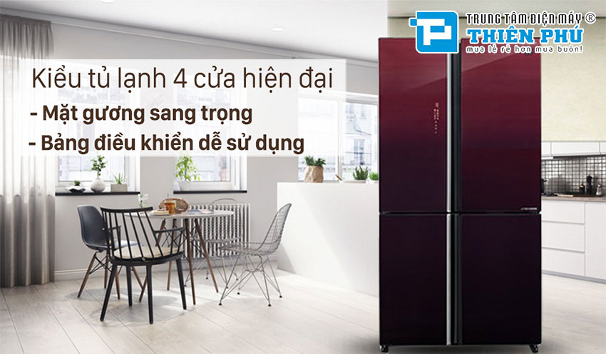 Tủ Lạnh Sharp Inverter 525 Lít SJ-FXP600VG-MR 
