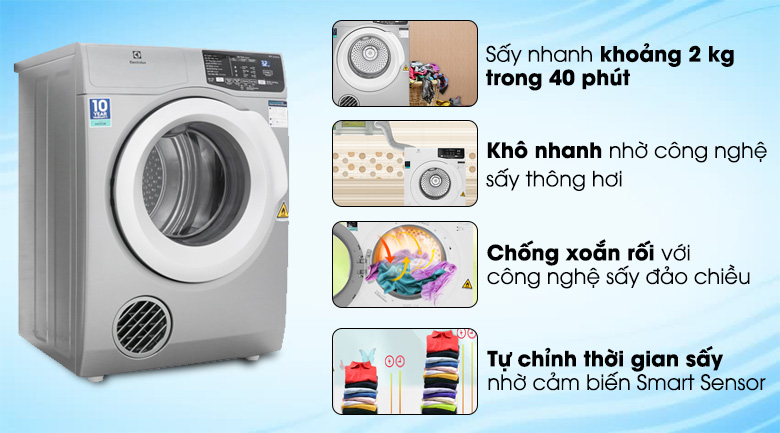 Chi tiết về máy sấy quần áo electrolux và cách sử dụng
