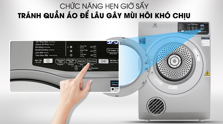 Khám phá công nghệ trên máy sấy quần áo electrolux EDV805JQSA