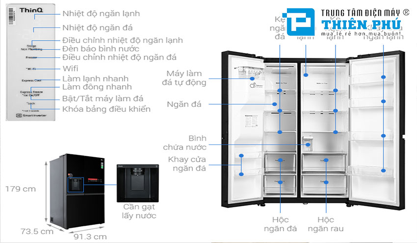 8 lý do nên sở hữu tủ lạnh LG Side By Side GR-D257WB cho gia đình