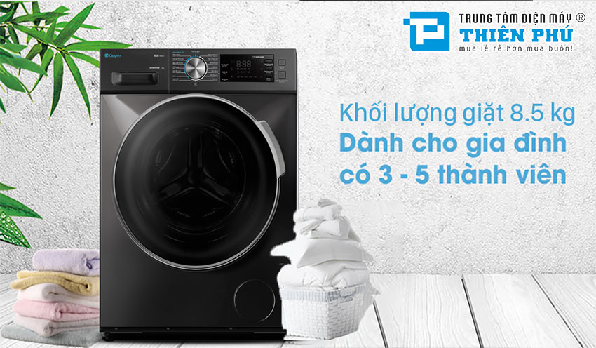 Máy giặt Casper cửa ngang WF-85I140BGB giảm giá chỉ còn 4.990.000 đồng