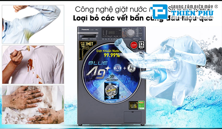 Máy giặt Panasonic 9kg NA-V95FX2BVT công nghệ giặt nước nóng