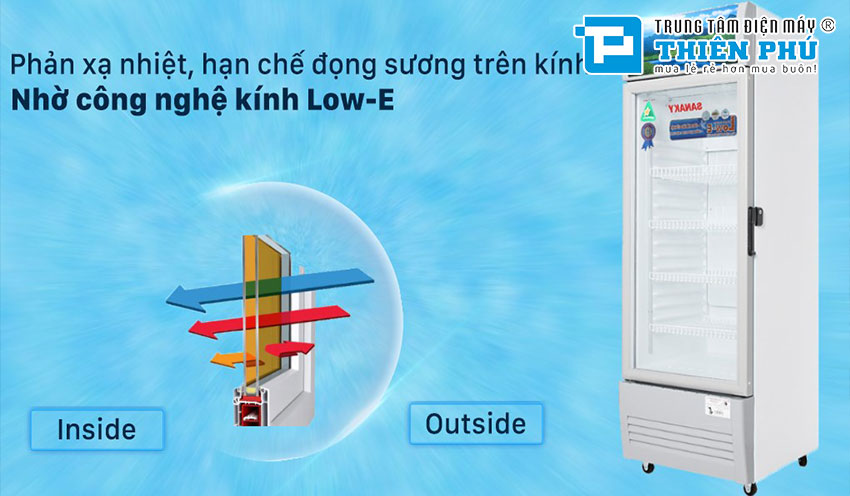 Khám phá chiếc tủ mát Sanaky 1 cánh VH-308KL cùng Điện Máy Thiên Phú 