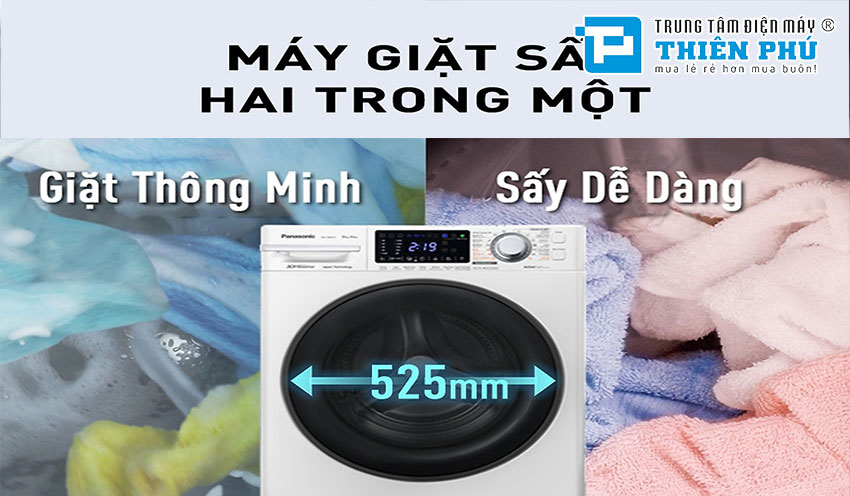 Máy giặt sấy là gì? Có nên mua máy giặt sấy 9kg Panasonic NA-S96FG1WVT không?
