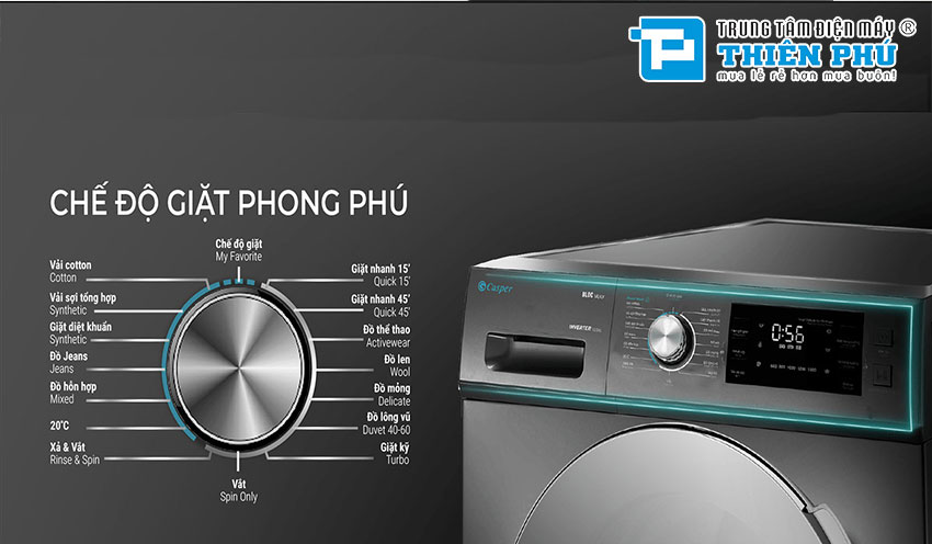 Máy giặt Casper cửa ngang WF-85I140BGB giảm giá chỉ còn 4.990.000 đồng