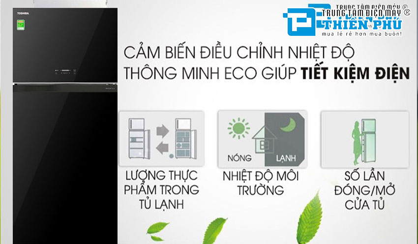 Công nghệ Dual Inverter và Eco trên tủ lạnh Toshiba 2 cánh GR-AG66VA(XK)