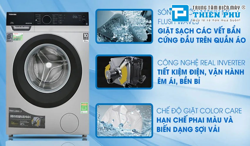 Máy giặt Toshiba 8kg TW-BK95G4V(WS) giải pháp tốt nhất cho mọi nhà 