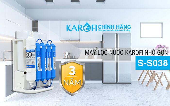 Máy lọc nước Karofi 8 lõi S-S038 thiết kế siêu mỏng, siêu nhỏ gọn