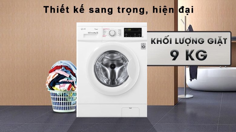  máy giặt LG cửa trước FM1209S6W 9kg