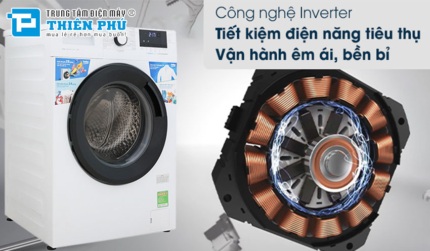 Máy giặt Beko Lồng Ngang Inverter WCV10612XB0ST 10 Kg