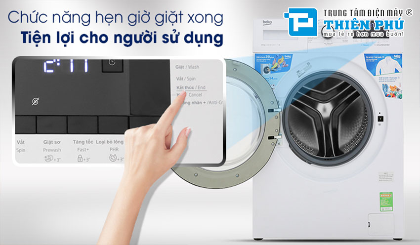 Máy giặt Beko Lồng Ngang Inverter WCV10612XB0ST 10 Kg