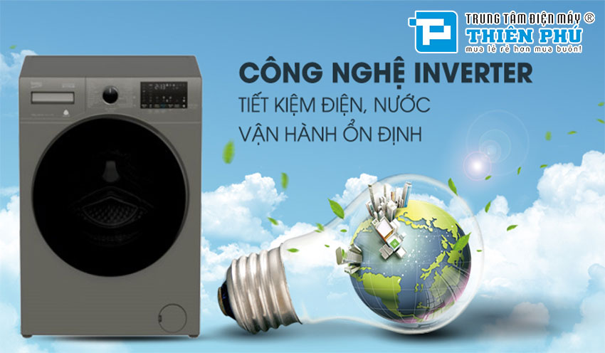 Máy giặt Beko Lồng Ngang Inverter WCV10749XMST 10 Kg