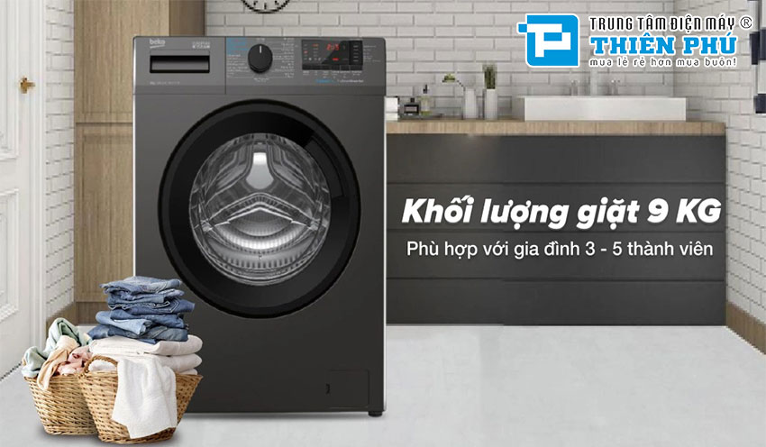 Máy giặt Beko Lồng Ngang Inverter WCV9648XSTM 9 Kg