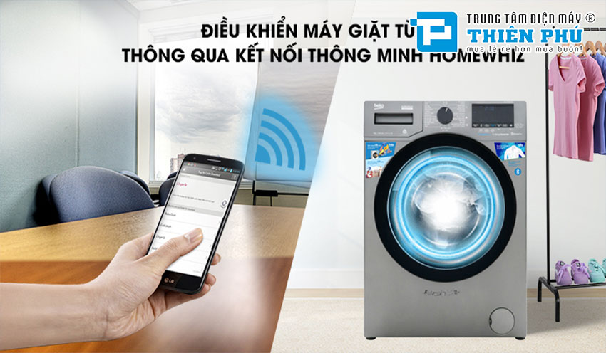 Máy giặt Beko Lồng Ngang Inverter WCV9749XMST 9 Kg