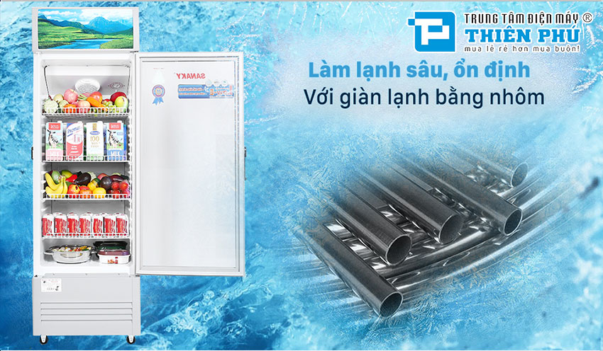 Khám phá chiếc tủ mát Sanaky 1 cánh VH-308KL cùng Điện Máy Thiên Phú 