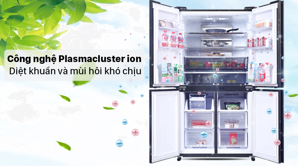 SJ-FXP640VG-BK – Mẫu tủ lạnh Sharp 4 cánh giá rẻ đáng mua nhất 2022