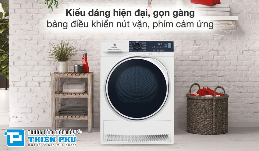 Máy Sấy Quần Áo Electrolux 8 kg EDH804H5WB