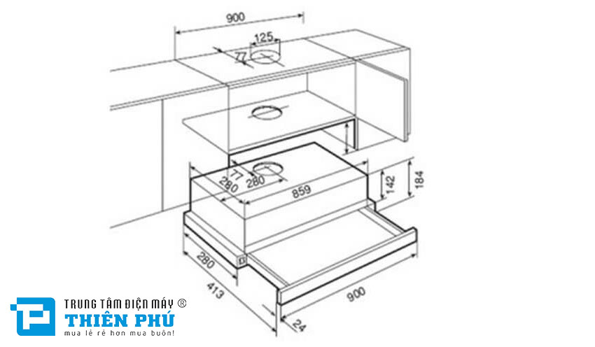 Máy Hút Mùi Electrolux EFP9520X