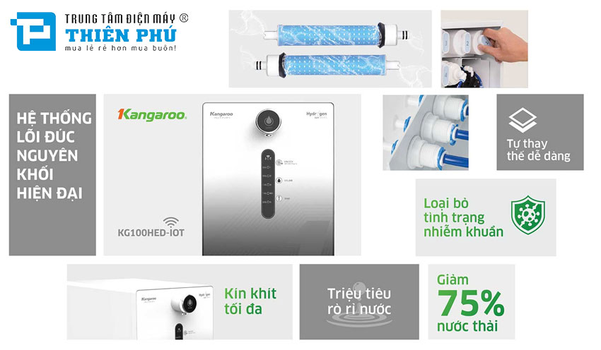 Máy Lọc Nước Kangaroo KG100HED-IOT 5 Lõi