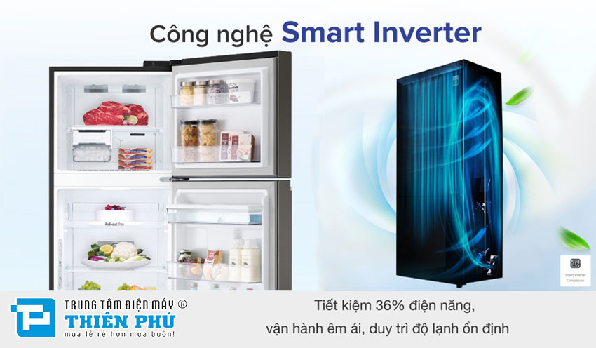 Tủ lạnh LG Inverter 2 Cánh 264 Lít GV-D262BL