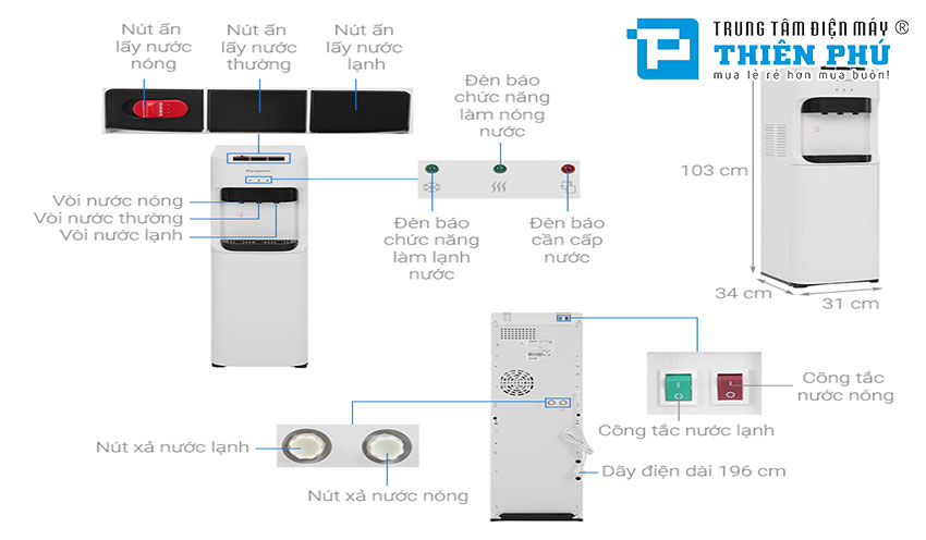 Cây Nước Nóng Lạnh Kangaroo KG50A3