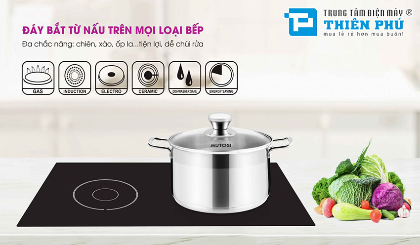 Bộ nồi chảo Inox Mutosi MC-347