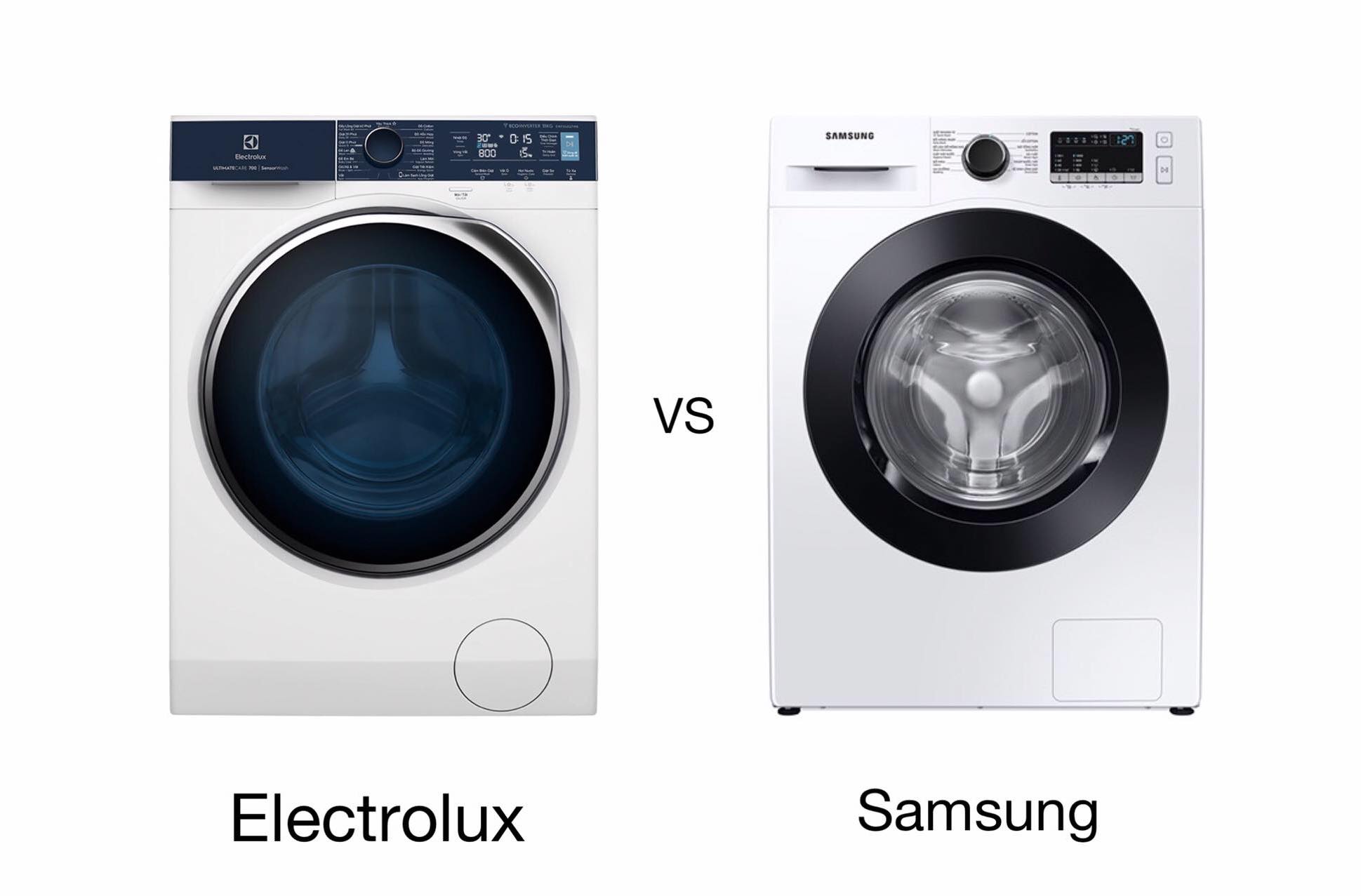 So sánh máy giặt cửa trước Electrolux và Samsung: Đâu là lựa chọn tốt?