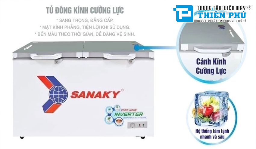 Tủ đông Sanaky Inverter VH-4099W4K với 2 chế độ làm lạnh tốt nhất