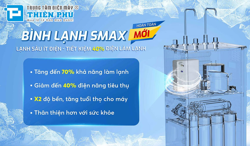 Máy lọc nước nóng lạnh Karofi KAD-L56 10 Lõi