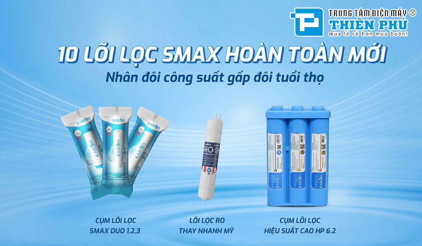 Máy lọc nước nóng lạnh Karofi KAD-M28 10 Lõi