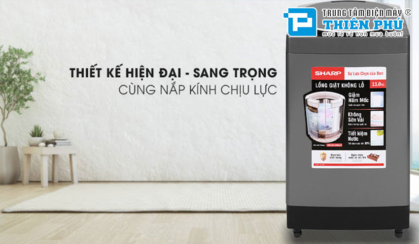 Gia đình 4-6 thành viên có nên chọn chiếc máy giặt Sharp 9.5kg ES-W95HV-S không?