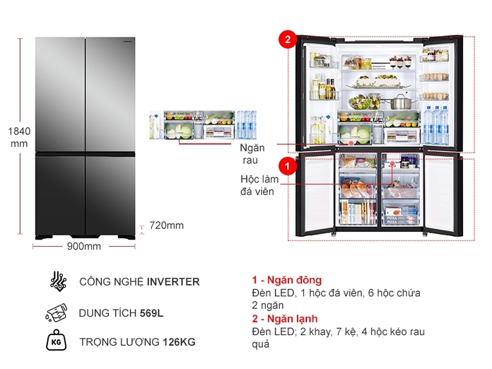 Tủ lạnh hitachi  R-WB640VGV0X(MIR) có ngăn đông mềm có đặc điểm gì?