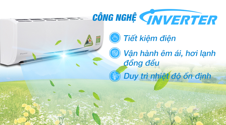 Sống khỏe mạnh hơn với điều hòa daikin 1 chiều inverter FTKC25UAVMV