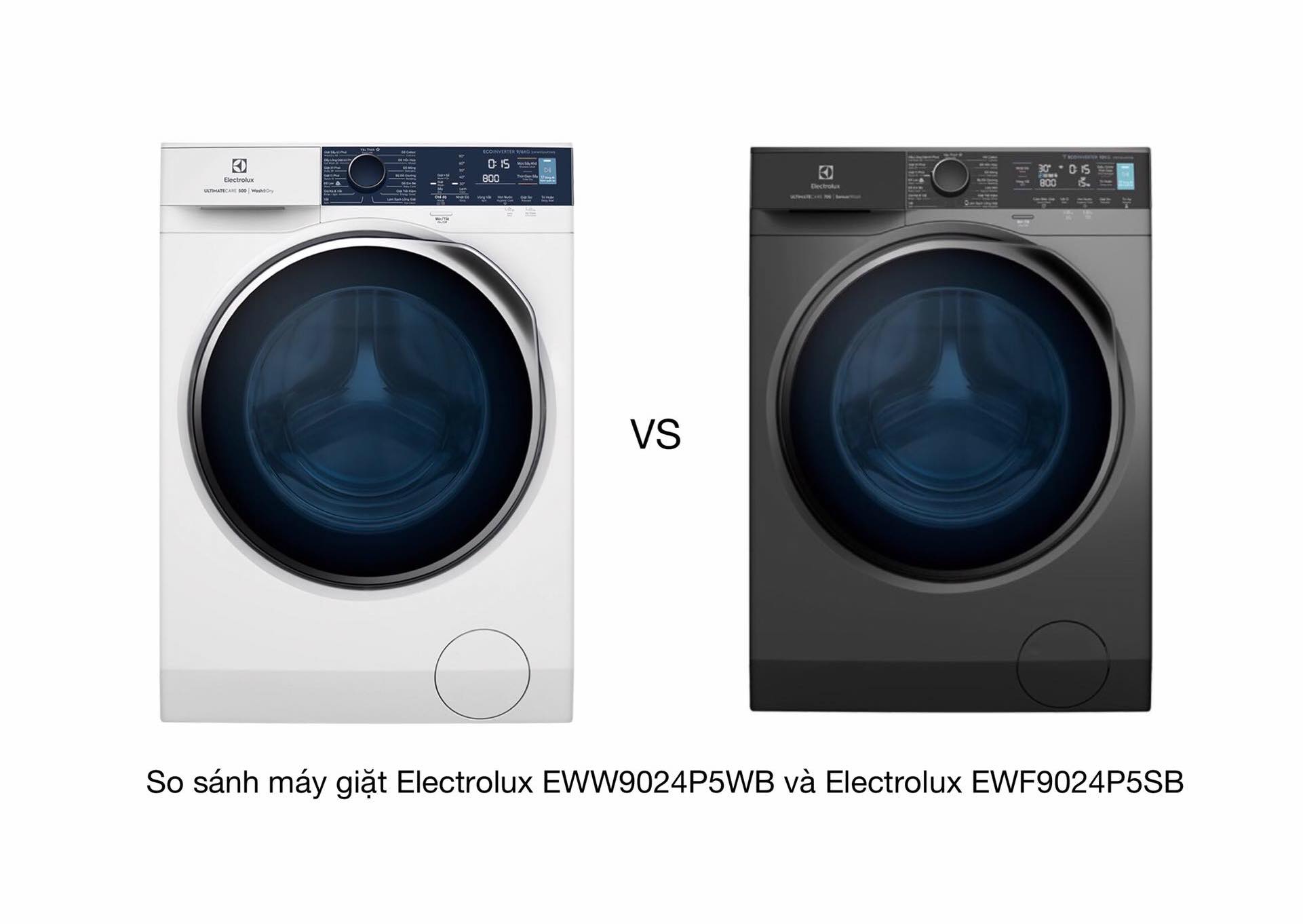 So sánh máy giặt Electrolux EWW9024P5WB và Electrolux EWF9024P5SB