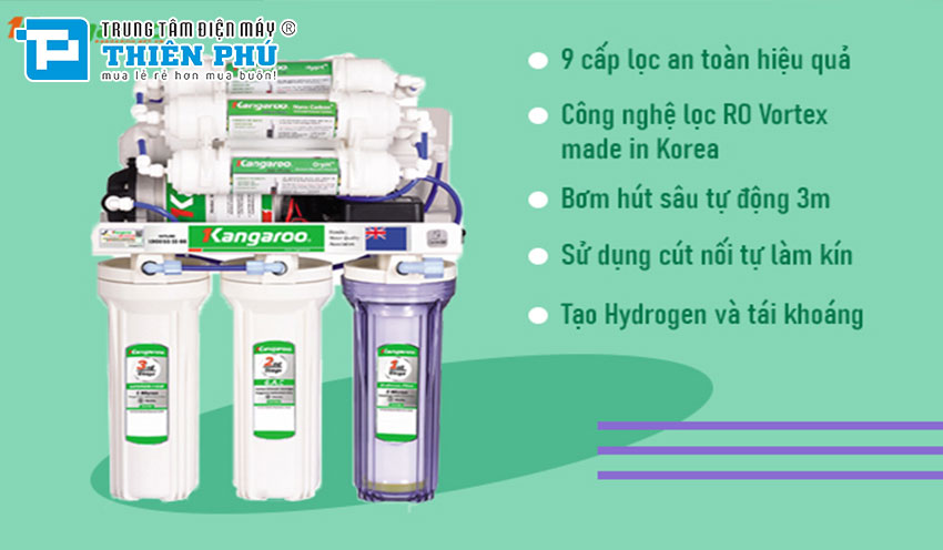 Máy lọc nước Kangaroo Hydrogen KG100HA, chất lượng phù hợp với giá thành