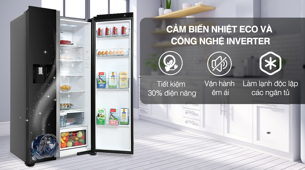 Review nhanh tủ lạnh hitachi R-SX800GPGV0(GBK): Thiết kế đột phá, tính năng ấn tượng