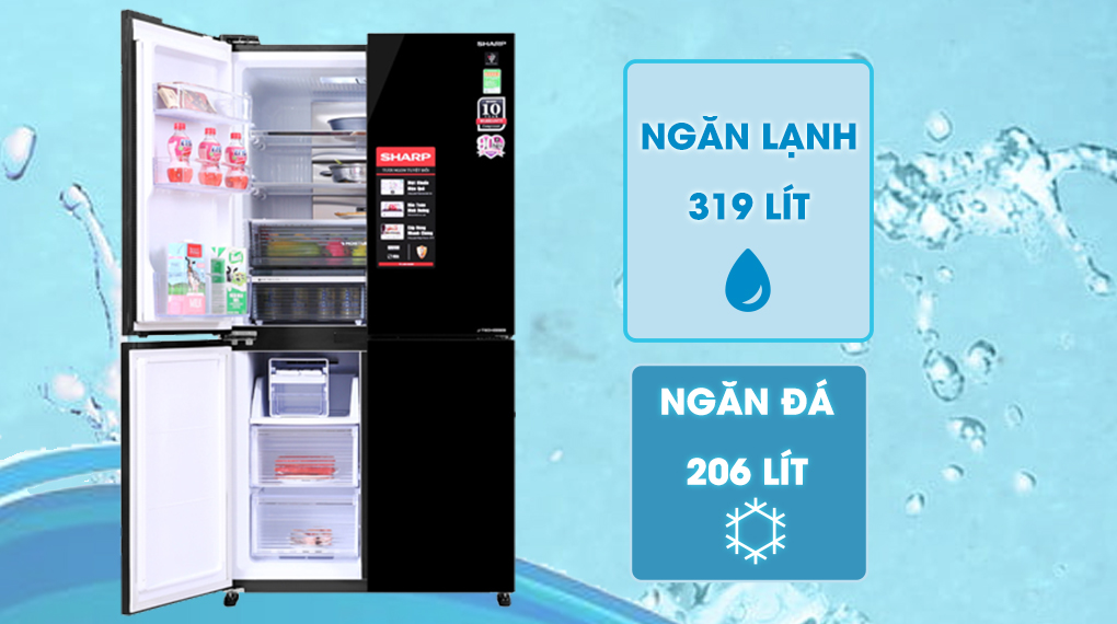 Tủ lạnh Sharp SJ-FXP600VG-BK 4 cánh 525 lít có đáng để bạn lựa chọn?