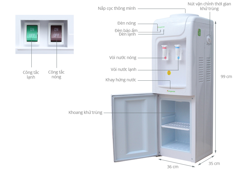 Có nên mua cây nước nóng lạnh KG34C không?