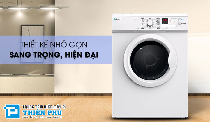 5 triệu đồng sở hữu ngay cho gia đình một chiếc máy sấy quần áo Casper 7.2Kg TD-72VWD
