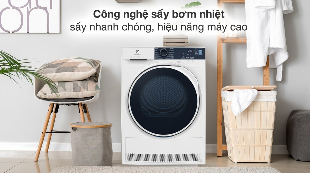Tìm hiểu về máy sấy Heatpump Electrolux 8kg EDH804H5WB model 2022 có gì nổi  bật không?