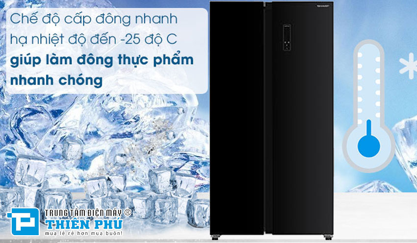 Tủ Lạnh Sharp Side By Side Inverter 532 Lít SJ-SBX530VG-BK