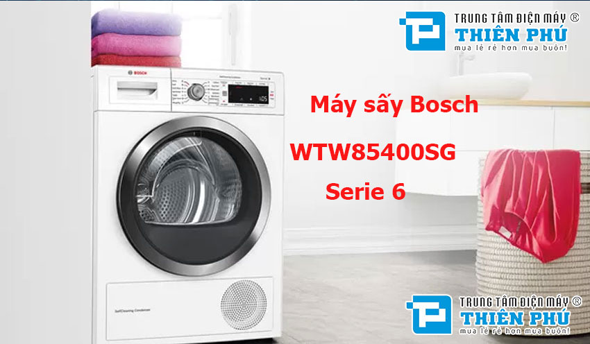 Máy sấy quần áo Bosch Serie 6 WTW85400SG có công nghệ nào nổi bật?