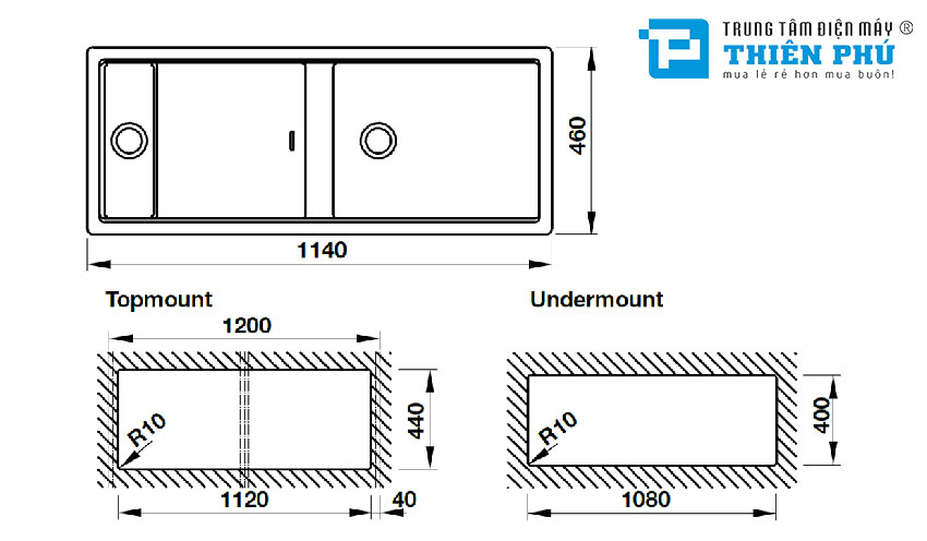 Chậu Rửa Bát Hafele HS-GDD11446 D-150