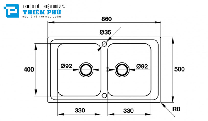 Chậu Rửa Bát Hafele HS-SD7744