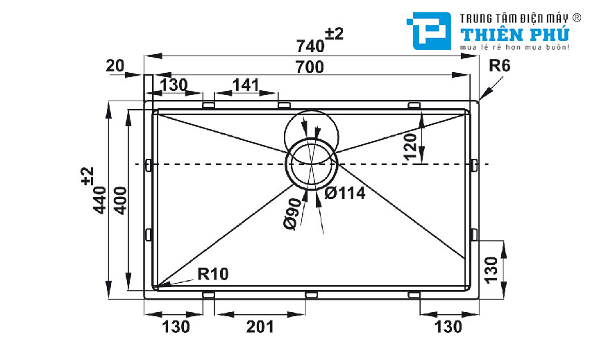 Chậu Rửa Bát Hafele HS21-SSN1S80