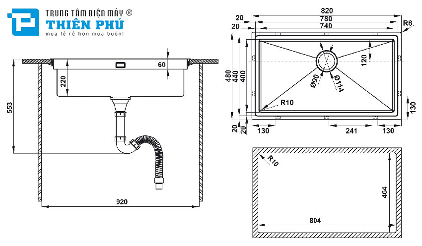 Chậu Rửa Bát Hafele HS21-SSN1S90