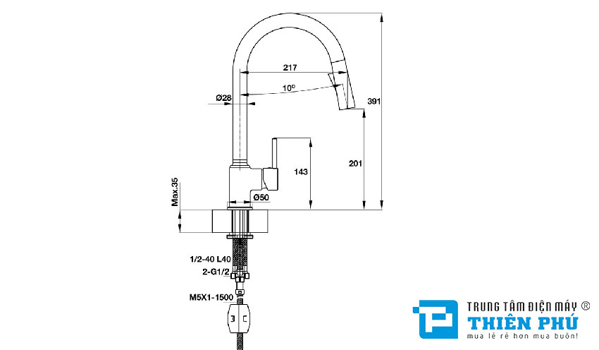 Vòi Rửa Bát Hafele HT19-CH1P201