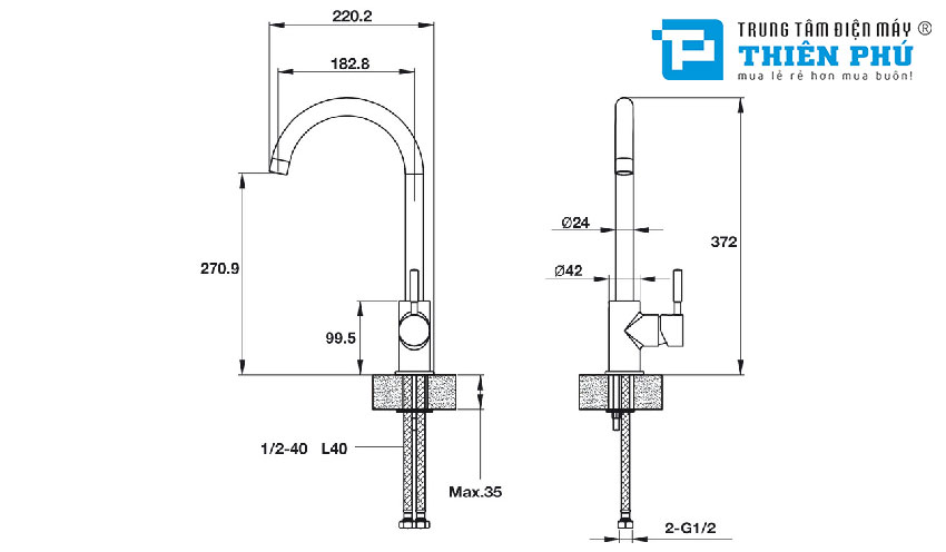 Vòi Rửa Bát Hafele HT-G270