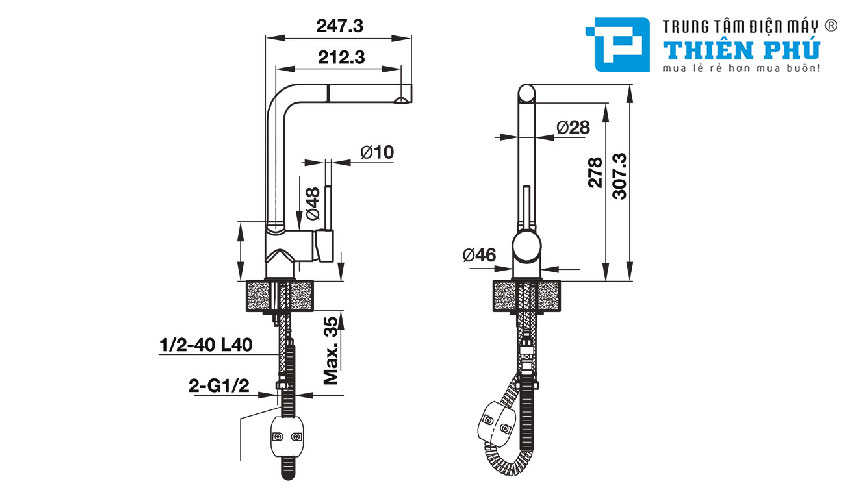 Vòi Rửa Bát Hafele HT-G280